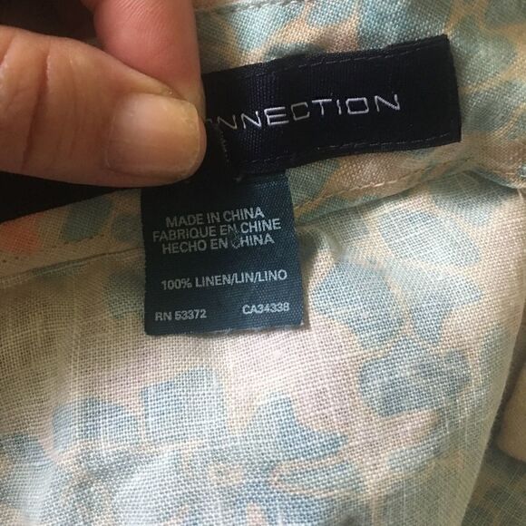 French Connection Linen Floral Open Back Tank - Picture 8 of 8